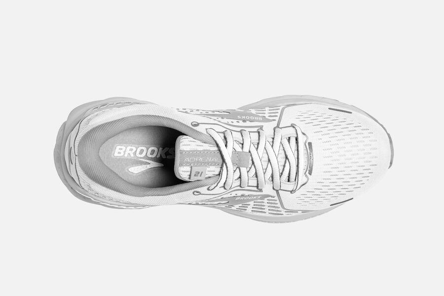 Brooks Adrenaline Gts 21 Road Löparskor Dam - Vita/Grå - 4915-EGNBI